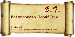 Beinschroth Tanázia névjegykártya